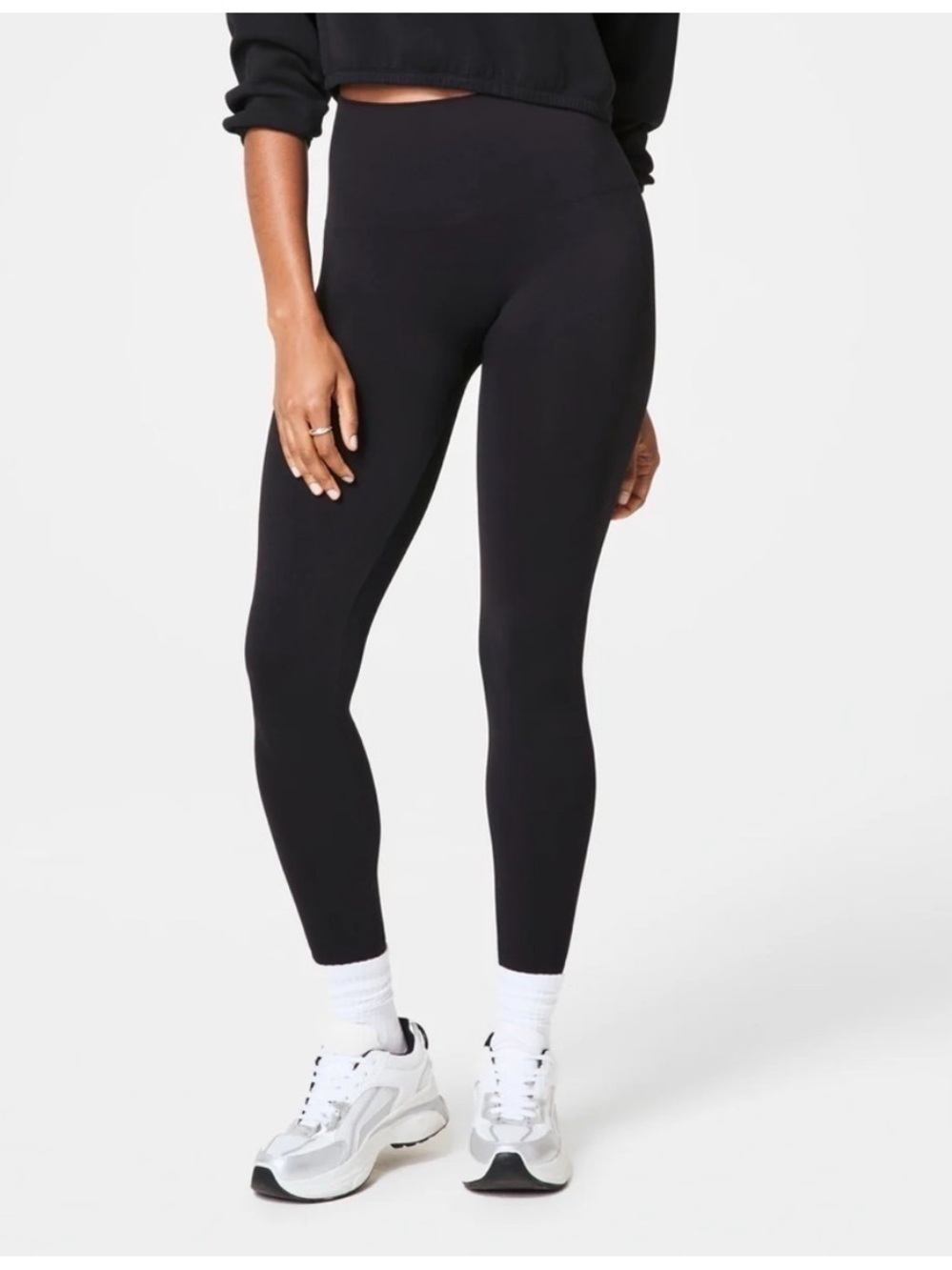 Spanx Look At Me Now Seamless high rise tummy control compressive Leggings Black